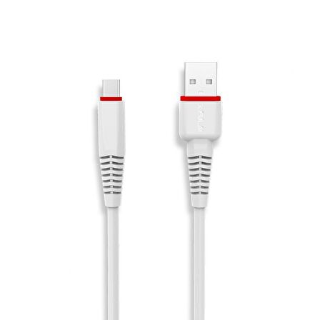 K.Fulai 3A Type-C Hızlı Şarj ve Data Kablosu 1 M Beyaz CH-02T