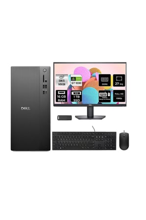 Tower Essential QVT1260 Core i5 14500 GT 1030 4GB 16GB RAM 1TB SSD 27" FHD FreeDOS BTO005BQVT1260P1022 Masaüstü Bilgisayar + PER4 USB Bellek