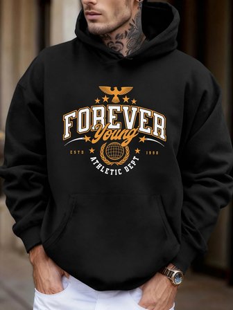 Forever Young Athletic Dept 1990 Baskılı Erkek Yeni Sonbahar Tüm Maçlara Uygun Tişörtler Soka