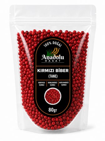 Kırmızı Tane Karabiber 80Gr (Kırmızı Karabiber)