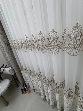 NİVEMESHOME 2840 HARMONİ  VİZON  1/3 PİLELİ   TÜL PERDE
