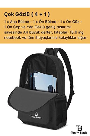 Orijinal Unisex Çok Gözlü Su Geçirmez Spor Kurs Laptop Seyahat Ve Günlük Kullanım İçin Sırt Çantası