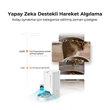 Petkit Yumshare Solo Kameralı Akıllı Mama Kabı Beyaz (Resmi Distribütör Garantili)