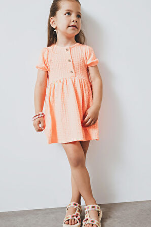 DeFacto Kız Bebek Kısa Kollu Bürümcük Yazlık Elbise E8716A525SMOG189