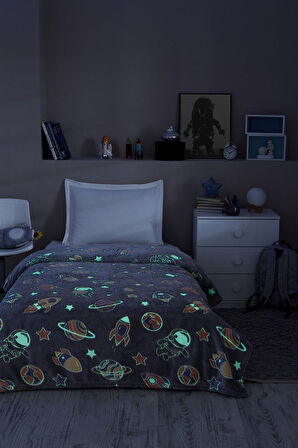 Özdilek Space Glow In The Dark Tek Kişilik Battaniye 150x220 cm