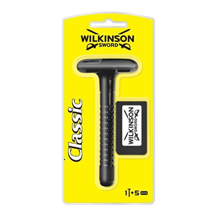 Wilkinson Sword  Klasik Erkek Tıraş Bıçağı Makinesi ve 5 Yedek Bıçak