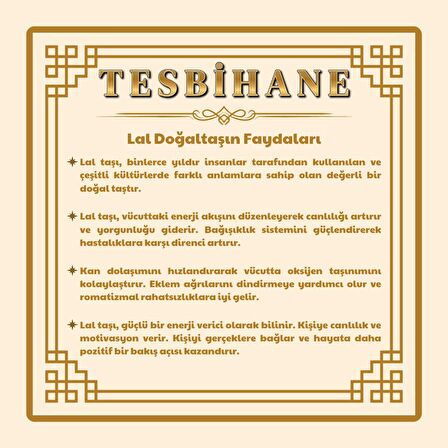 Makrome Örgülü Naturel Kesim Dorika Top Detaylı Lal Doğaltaş Kadın Bileklik