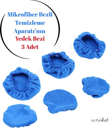 YEDEK Mopu 3 Adet - Mikrofiber Bez Cam Temizleme Aparatı