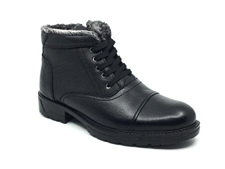 Taşpınar %100 Hakiki Deri Erkek Günlük Kışlık Rahat İçi Kürklü Fermuarlı Bot 40-44
