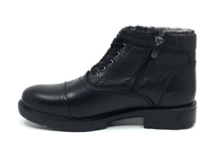 Taşpınar %100 Hakiki Deri Erkek Günlük Kışlık Rahat İçi Kürklü Fermuarlı Bot 40-44