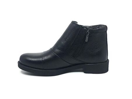 Taşpınar %100 Deri Erkek İçi Kürklü Kışlık Günlük Fermuarlı Bot