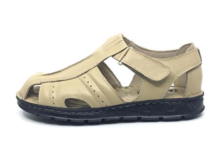 Taşpınar %100 Hakiki Deri Ortopedik Erkek Yazlık Yeni Sezon Rahat Terlik Sandalet 40-45