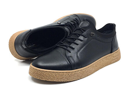 Goldbrand %100 Hakiki Deri Erkek Kışlık Rahat Günlük Casual Lastik Bağcıklı Ayakkabı 40-44