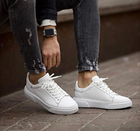 Taşpınar %100 Hakiki Deri Ortopedik Yazlık Hafif Erkek Rahat Günlük Büyük Numara Sneaker 38-47