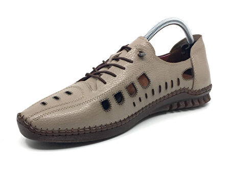 Catelli %100 Hakiki Deri Erkek Tam Yazlık Rahat Günlük Delikli Terleme & Koku Yapmaz Çarık Ayakkabı Yeni Sezon 40-45