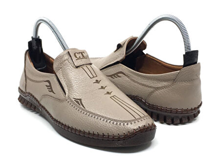 Catelli %100 Deri Ortopedik Erkek Yazlık Rahat Günlük Lazer Baskılı Çarık Ayakkabı Yeni Sezon 40-45