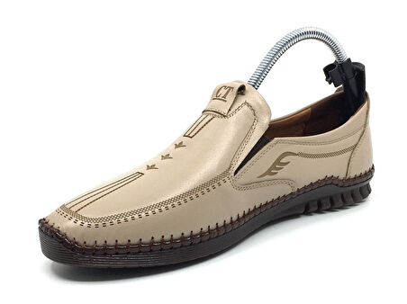 Catelli %100 Deri Ortopedik Erkek Yazlık Rahat Günlük Lazer Baskılı Çarık Ayakkabı Yeni Sezon 40-45