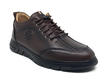 Goldbrand Hakiki Deri Erkek Rahat Ortopedik Günlük Kışlık Sneaker Akıllı Bağcıklı Ayakkabı 40-44