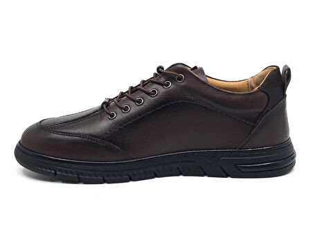 Goldbrand Hakiki Deri Erkek Rahat Ortopedik Günlük Kışlık Sneaker Akıllı Bağcıklı Ayakkabı 40-44