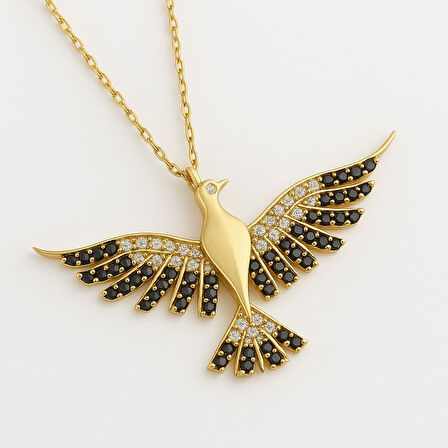 Anka Kuşu 925 Ayar Gümüş Kadın Kolye