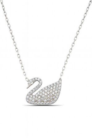 Kuğu Tasarım 925 Ayar Gümüş Kadın Kolye