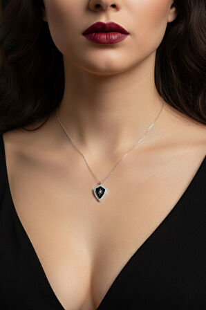 Kuzey Yıldızı Figürlü Kalkan 925 Ayar Gümüş Kadın Kolye