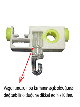 Akıllı Dikey Perde Pimi J Tip Değiştirelebilir vagon uyumlu 10 ADET