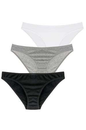 Gri Fresh Slip Külot 3'Lü Paket