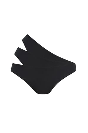 Fresh 3lü Pamuklu Siyah Slip Külot