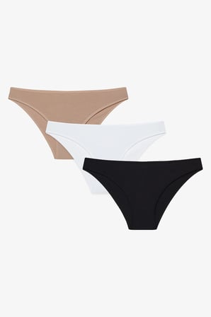 Fresh 3lü Pamuklu Siyah Slip Külot