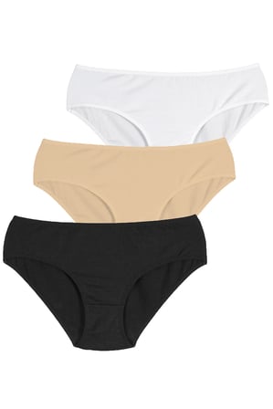 Cover 3lü Pamuklu Çok Renkli Slip Külot