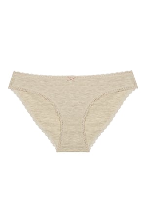 Gri Melanj Daily Lace 3'lü Slip Külot