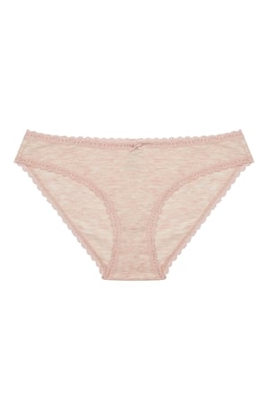 Daily Lace 3lü Pamuklu Bej Slip Külot