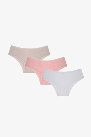 Daily Lace3'lü Pamuklu Bej Hipster Külot
