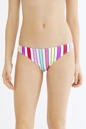 Çok Renkli Retro Slip Bikini Altı