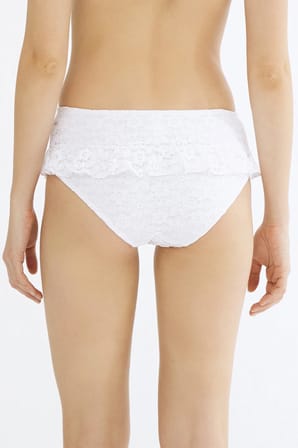 Beyaz Casey Mini Skirt Bikini Altı