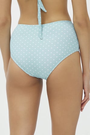 Mint Yeşili Nora High Ruffle Bikini Altı