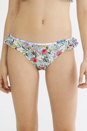 Çok Renkli Lisa Frill Side Bikini Altı