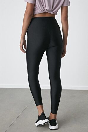 Kadın Siyah Shiny Legging