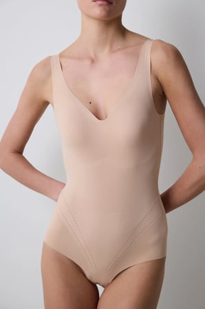 #İzbırakmaz Bej Light Bodysuit Korse