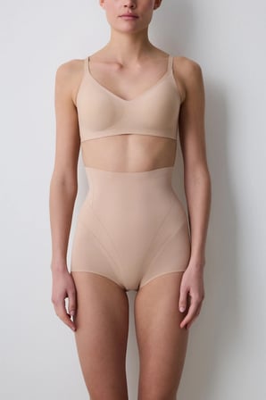 #İzbırakmaz Bej Light Yüksek Bel Slip Korse