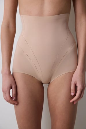 #İzbırakmaz Bej Light Yüksek Bel Slip Korse