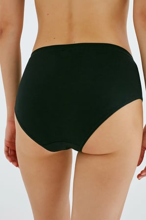 Siyah Pamuklu Fresh Basic Cover Yüksek Bel Slip Külot