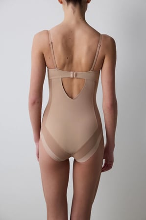 Bej Premium Bodysuit Korse