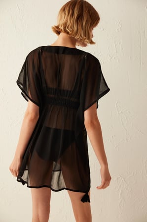 Siyah Basic Kaftan