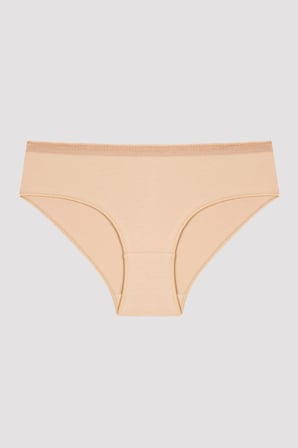Bej Easy Pamuklu Trim Hipster Külot
