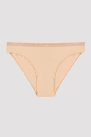 Bej Easy Pamuklu Trim Slip Külot