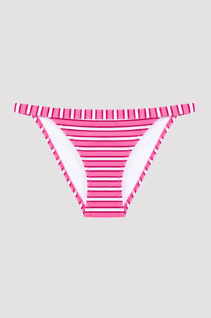 Pembe Bloom Çizgili Bikini Altı