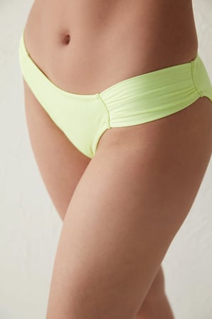 Neon Yeşil Lively Büzgü Detaylı Hipkini Bikini Altı