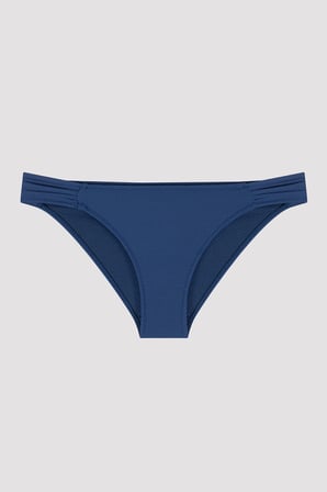 Lacivert Moonlight Büzgü Detaylı Hipkini Bikini Altı